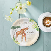 Assiettes En Carton Giraffe maman et bébé baby shower safari africain