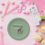 Assiettes En Carton Giraffe Safari d'argile, Mariage rustique (Fête)