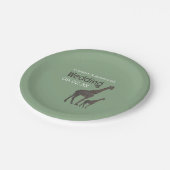 Assiettes En Carton Giraffe Safari d'argile, Mariage rustique (Angle)