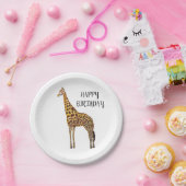 Assiettes En Carton Giraffe Safari Joyeuses Plaques de fête d'annivers (Fête)