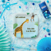 Assiettes En Carton Giraffe & Singe Safari ou Zoo Party Animal (Fête)