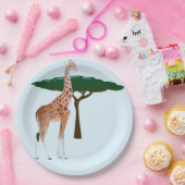 Assiettes En Carton Giraffe Sur La Savanna (Fête)