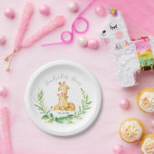 Assiettes En Carton Giraffe Zoo Jungle Animaux Baby shower (Fête)