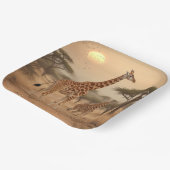 Assiettes En Carton Giraffes en Afrique (Angulaire)