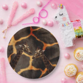 Assiettes En Carton "Giraffes exotiques : sur une toile à motifs de gi (Fête)