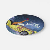 Assiettes En Carton Giraffin dans les plaques de papier de la partie s (Angle)