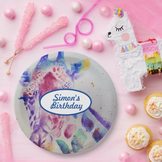 Assiettes En Carton Giraffo Zoo Animaux Garçons Enfants Anniversaire P (Fête)