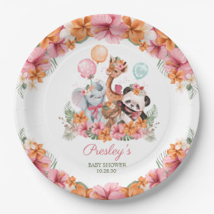 Assiettes En Carton Girl Jungle Safari