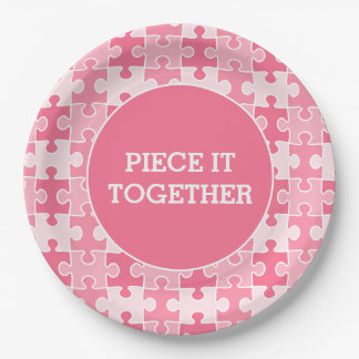 Assiettes En Carton Girl Sweet Pink Pièce It Ensemble Puzzle