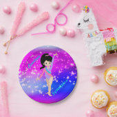 Assiettes En Carton Girls Gymnastique Sparkle Gymnaste en Léotard (Fête)