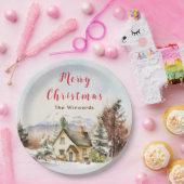 Assiettes En Carton Gîte de vacances d'hiver Joyeux Noël (Fête)