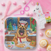 Assiettes En Carton Gîtes bergers allemands : Noël festif (Fête)