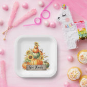 Assiettes En Carton Give Thanks Harvest Gathering (Fête)