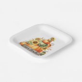 Assiettes En Carton Give Thanks Harvest Gathering (Angulaire)