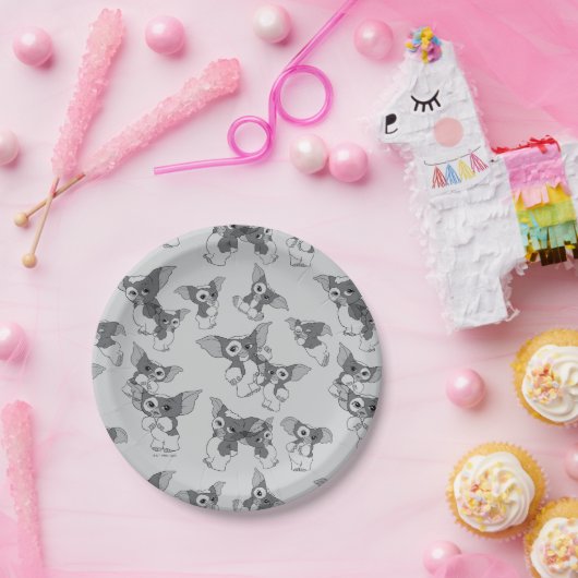 Assiettes En Carton Gizmo | Motif noir et blanc (Fête)