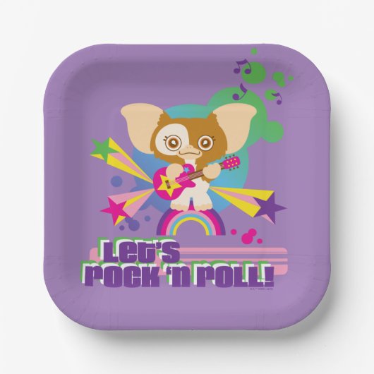 Assiettes En Carton Gizmo | Rock'n Roll (Recto)