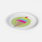 Assiettes En Carton Glace colorée (Angle)