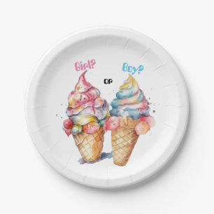 Assiettes En Carton Glace Cream Genre RevezParty Invitation
