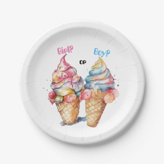 Assiettes En Carton Glace Cream Genre RevezParty Invitation (Devant)