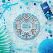 Assiettes En Carton Glace Winter Wonderland Big Snowflake Party (Fête)