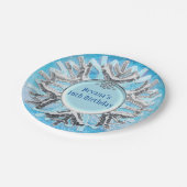 Assiettes En Carton Glace Winter Wonderland Big Snowflake Party (Angle)