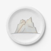 Assiettes En Carton Glacier Iceberg (Devant)