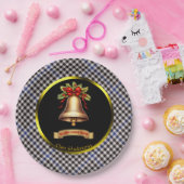 Assiettes En Carton Gladstone Tartan Noël personnalisé (Fête)