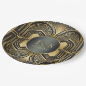 Assiettes En Carton Glam Art Deco Mariage ID1033 (Angle)