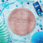 Assiettes En Carton Glam Blush rose brillant étincelle (Fête)