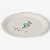 Assiettes En Carton Glam Cactus Mariage (Angle)