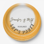 Assiettes En Carton Glam Girly Photo Script 20 30 40 e fête d'annivers (Devant)
