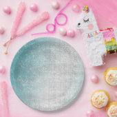 Assiettes En Carton Glam Glitzy Aqua Ombre Sparkle Mariage (Fête)