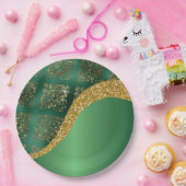 Assiettes En Carton Glam Gold Parties scintillant Mariage métallique v (Fête)