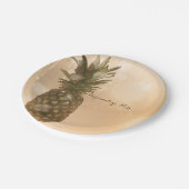 Assiettes En Carton Glam Golden Ananas Elegant Tropical Party (Angle)