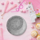 Assiettes En Carton Glam gris argenté Abstraite Parties scintillant sp (Fête)