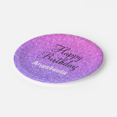 Assiettes En Carton Glam Joyeux Anniversaire Ombre Violet Parties scin (Angle)