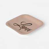 Assiettes En Carton Glam Leopard Heart Love Design (Angulaire)