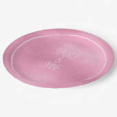 Assiettes En Carton Glam Pink Ombre (Angle)