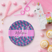 Assiettes En Carton Glam Purple Sirène Parties scintillant Étincelles (Fête)