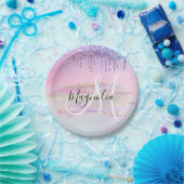 Assiettes En Carton Glam Rainbow Unicorn Ombre Parties scintillant Mon (Fête)