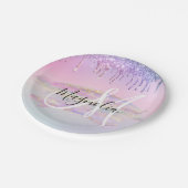 Assiettes En Carton Glam Rainbow Unicorn Ombre Parties scintillant Mon (Angle)