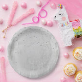 Assiettes En Carton Glam Silver Confetti (Fête)
