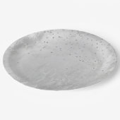 Assiettes En Carton Glam Silver Confetti (Angle)