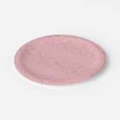 Assiettes En Carton Glam XOXO pour fille rose or (Angle)