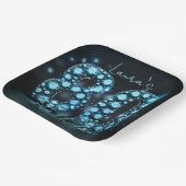 Assiettes En Carton Glamorous Teal Blue Diamonds 80th Birthday Party (Angulaire)