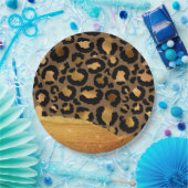 Assiettes En Carton Glamour en métal Glamor Tcheetah Peau (Fête)