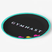 Assiettes En Carton Glitch Texte Gymnastique Gymnaste Coeur (Angle)