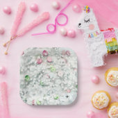 Assiettes En Carton Glitter Slime Paper Plates White (Fête)