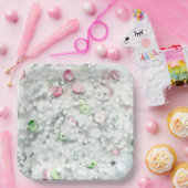 Assiettes En Carton Glitter Slime Paper Plates White (Fête)