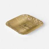 Assiettes En Carton Glittery Gold Foil 21e anniversaire (Angulaire)